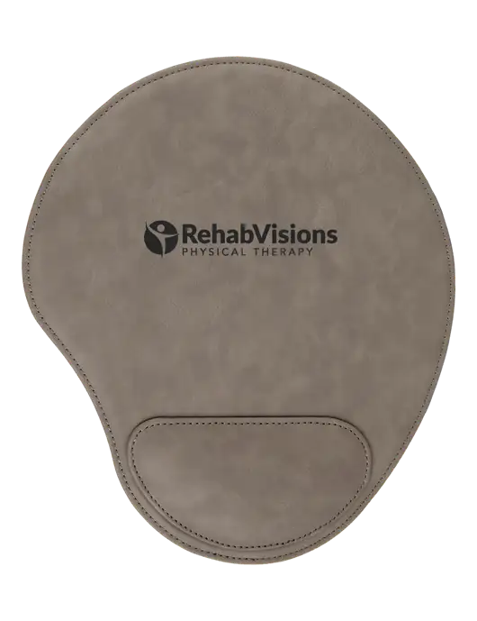 Gray Leatherette Mouse Pad w/RV Physical Therapy Logo