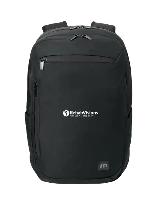 TravisMathew Black Duration Backpack w/RV Physical Therapy Logo