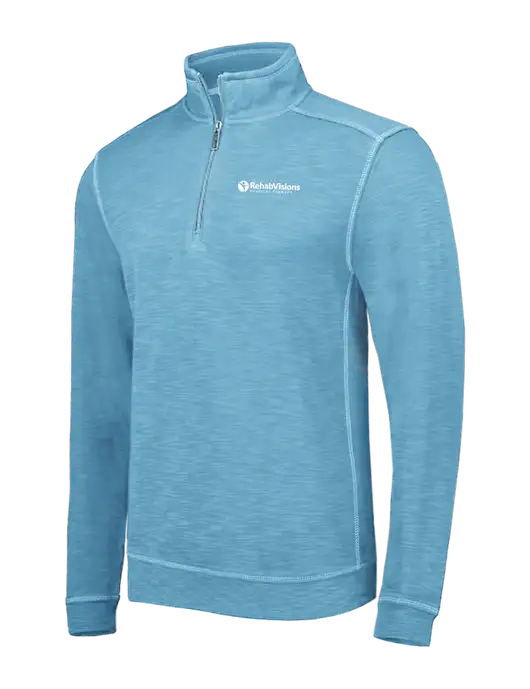 Tommy Bahama Light Blue Tobago Bay 1/2 Zip w/RV Physical Therapy Logo