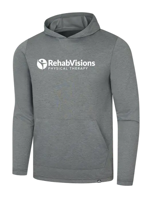 TravisMathew Dark Grey Heather Coveside Hoodie w/RV Physical Therapy Logo
