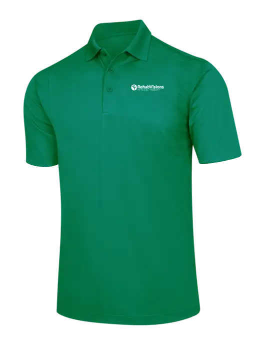 Kelly Green Micropique Sport-Wick Polo w/RV Physical Therapy Logo