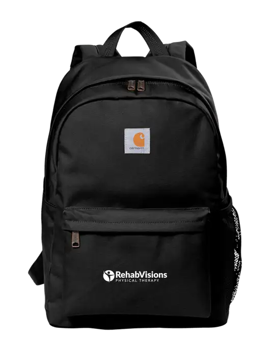 Carhartt Black Canvas Backpack w/RV Physical Therapy Logo