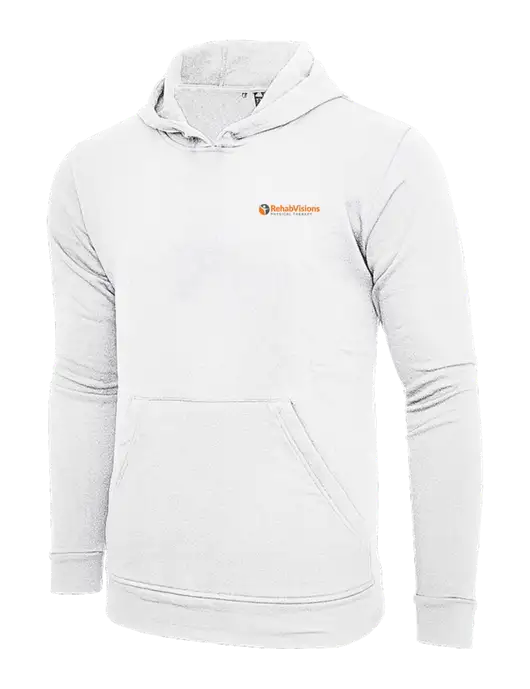 Adidas White Fleece Hooded Sweatshirt w/RV Physical Therapy Logo