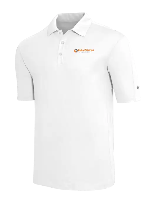 Nike White Tech Sport Dri-FIT Polo w/RV Physical Therapy Logo