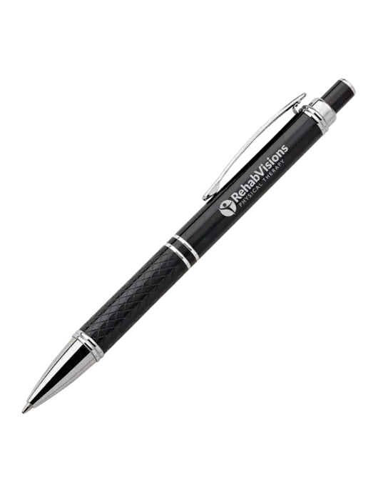 Black Stellar Scribe Pen - Black Ink w/RV Physical Therapy Logo