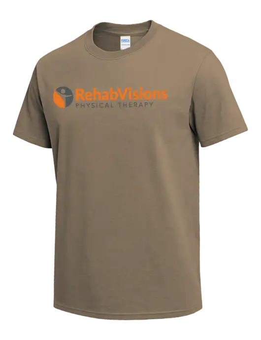 Dark Tan Heavyweight 6.1 oz T-Shirt w/RV Physical Therapy Logo