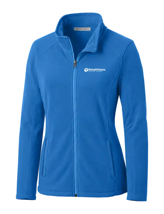 Light Royal Womens Microfleece Jacket w/RV Physical Therapy Logo