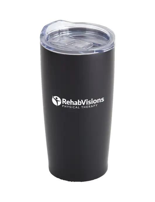 Society Black 20 oz Insulated Tumbler w/RV Physical Therapy Logo