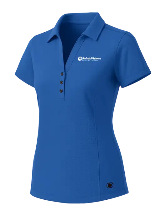 OGIO Womens Royal Blue ONYX Polo w/RV Physical Therapy Logo