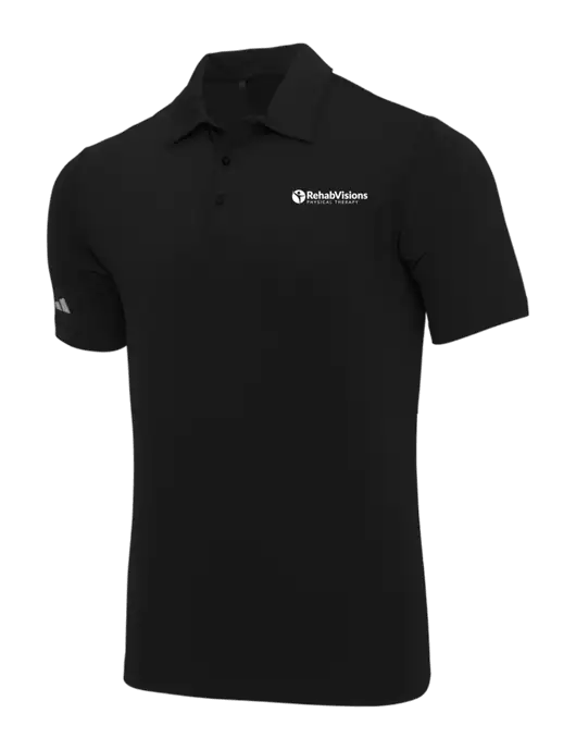 Adidas Black Ultimate Solid Polo w/RV Physical Therapy Logo