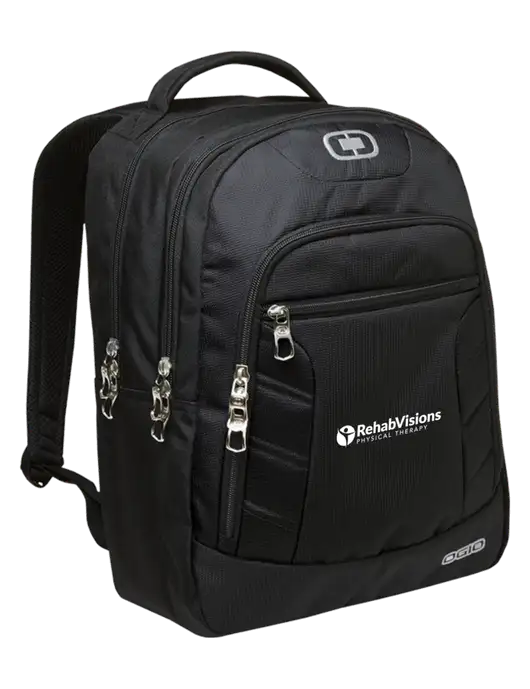 OGIO Black/Silver Colton Laptop Backpack
 w/RV Physical Therapy Logo