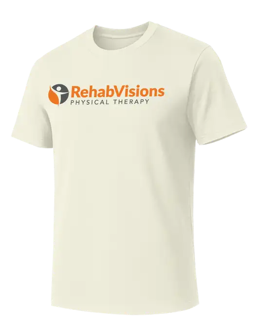 Allmade White Sand Organic Cotton Tee w/RV Physical Therapy Logo