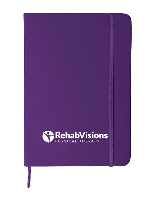 Purple Comfort Touch Bound Journal 5" X 7" w/RV Physical Therapy Logo