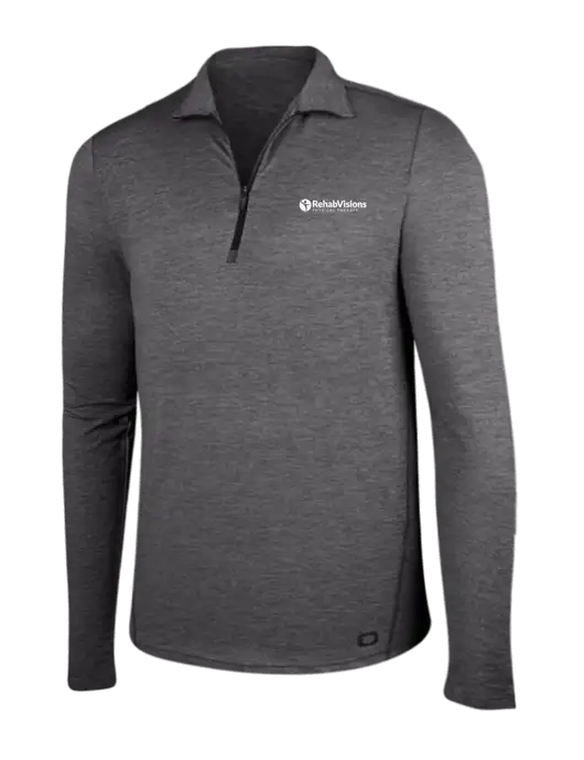 OGIO Gear Grey Heather Endurance Force 1/4 Zip w/RV Physical Therapy Logo