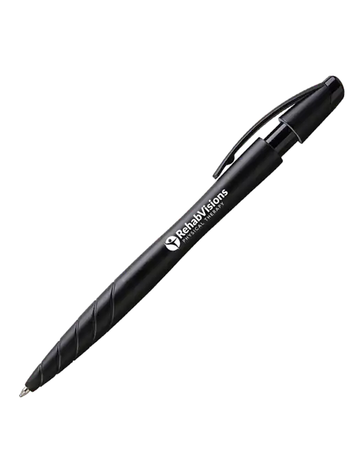 Awali Black Metallic Pen - Black Ink w/RV Physical Therapy Logo