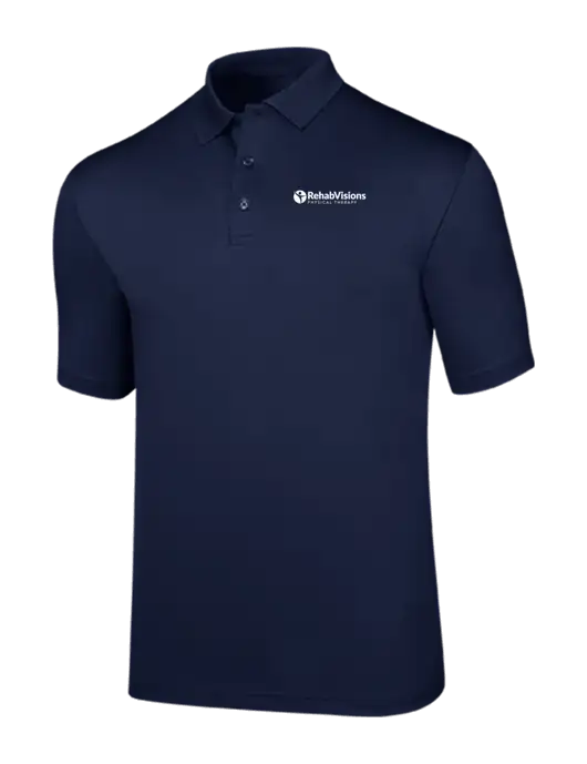 Callaway Opti-Dri Navy Chev Polo w/RV Physical Therapy Logo