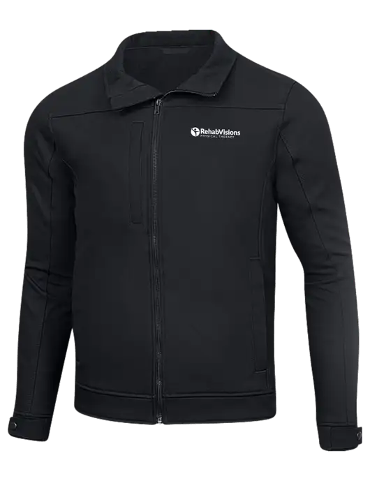 Cornerstone Charcoal Duck Bonded Soft Shell Jacket w/RV Physical Therapy Logo