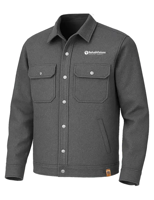 Russell Outdoors Dark Grey Heather Basin Jacket w/RV Physical Therapy Logo
