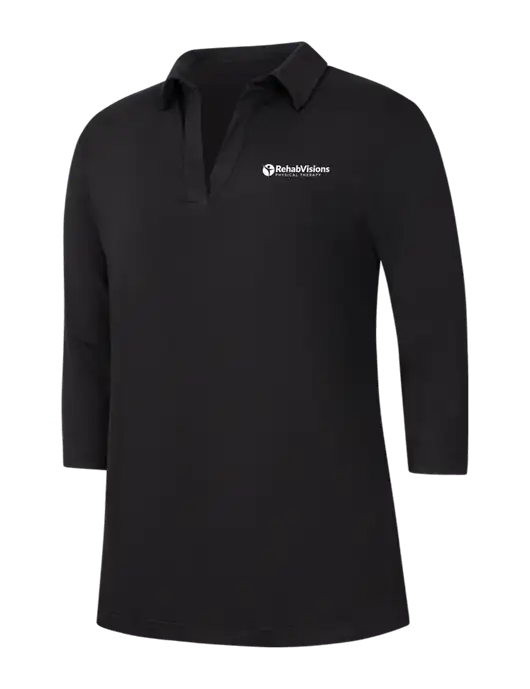 Womens Black Luxe Knit Tunic w/RV Physical Therapy Logo