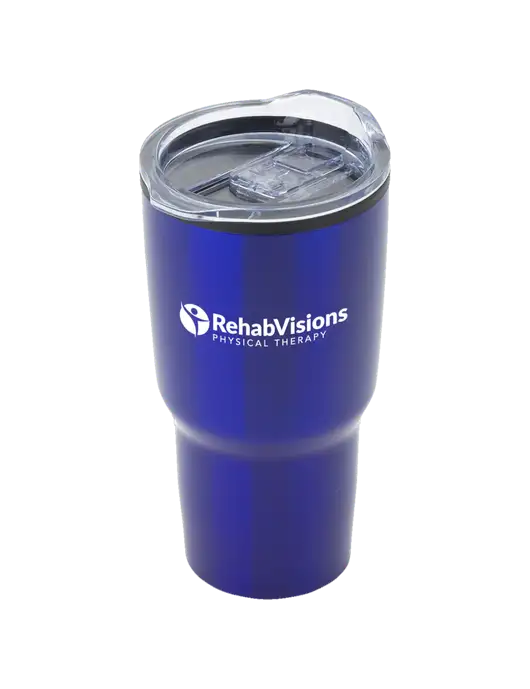 Odyssey Blue 30 oz Travel Tumbler w/RV Physical Therapy Logo