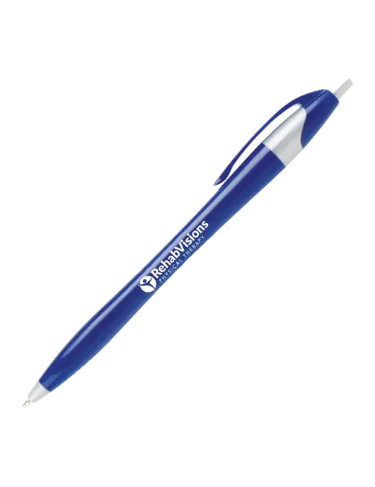Novella Navy/Silver Corporate Pen- Blue Ink w/RV Physical Therapy Logo