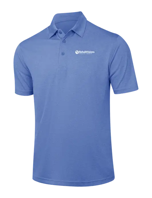 Royal Heather Contender Polo w/RV Physical Therapy Logo