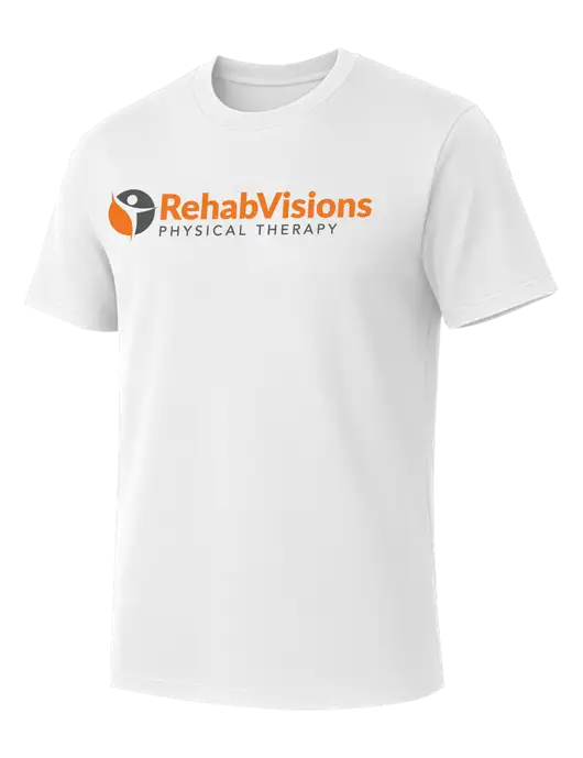 Allmade Bright White Organic Cotton Tee w/RV Physical Therapy Logo