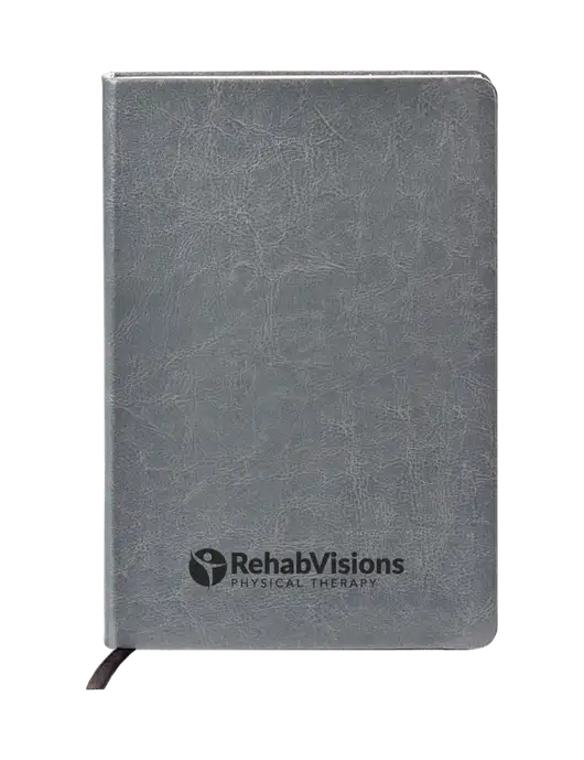 Fabrizio Grey Hard Cover 5.75 x 8.3 Journal w/RV Physical Therapy Logo