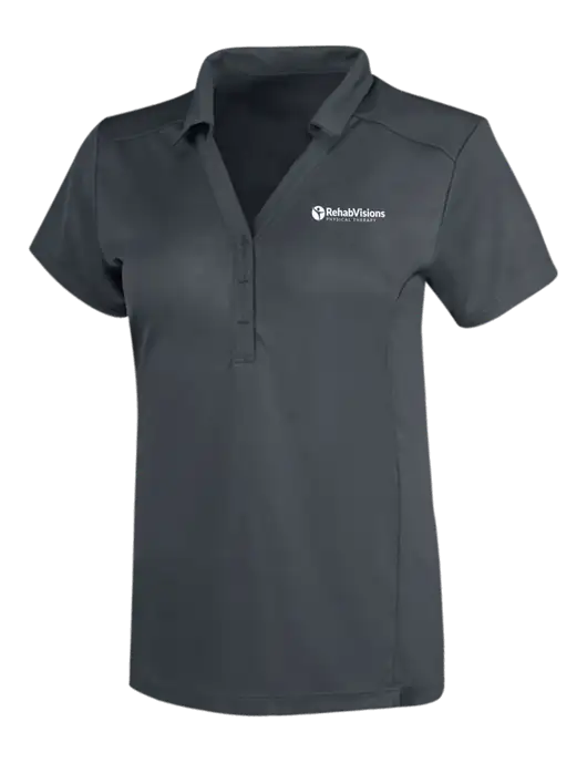 OGIO Dark Grey Womens Framework Polo w/RV Physical Therapy Logo