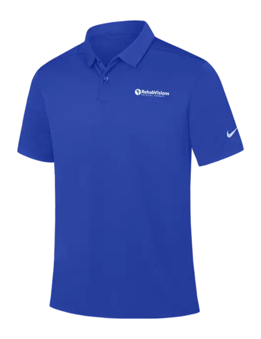 Nike Dark Royal Dry Essential Solid Polo w/RV Physical Therapy Logo