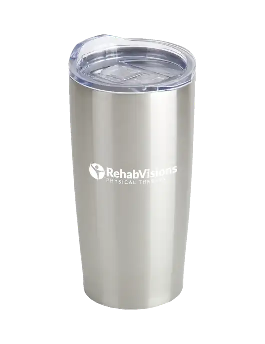 Society Silver 20 oz Insulated Tumbler w/RV Physical Therapy Logo