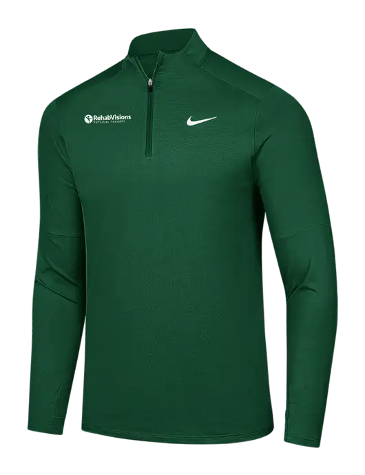 Nike Dark Green Dri-FIT Element 1/2-Zip Pullover w/RV Physical Therapy Logo