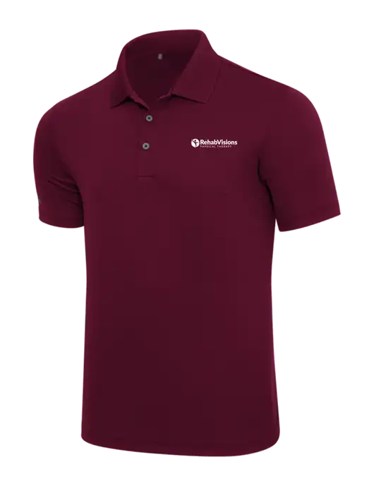Adidas Maroon  Performance Polo w/RV Physical Therapy Logo