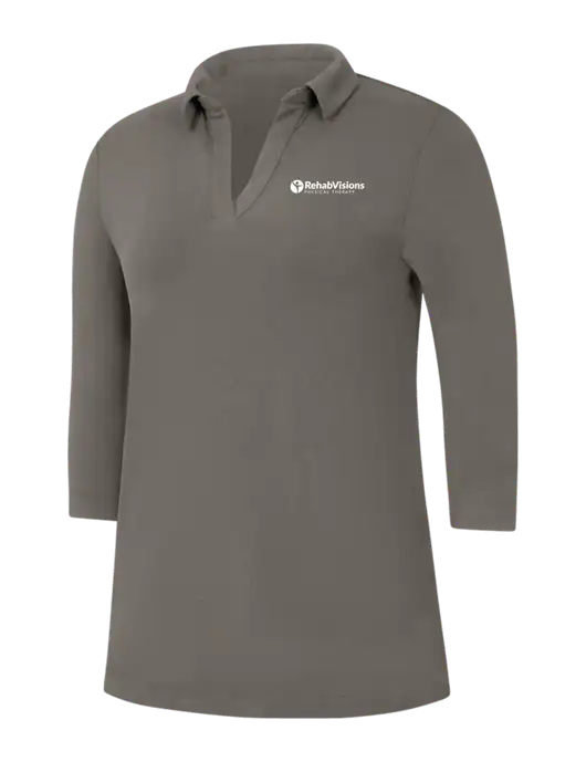 Womens Dark Grey Luxe Knit Tunic w/RV Physical Therapy Logo