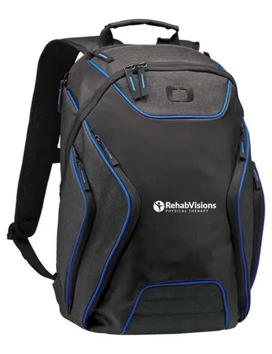 OGIO Royal Blue/Heather Grey Hatch Laptop Backpack
 w/RV Physical Therapy Logo