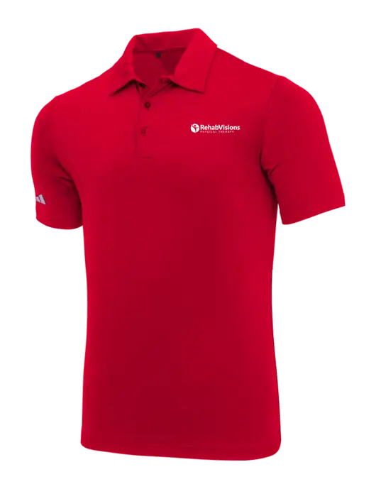 Adidas Red Ultimate Solid Polo w/RV Physical Therapy Logo