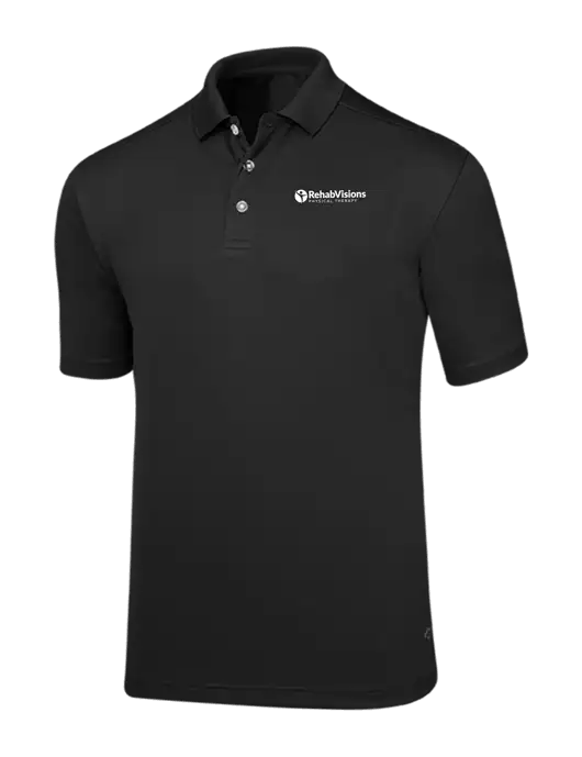 Callaway Core Black Performance Polo w/RV Physical Therapy Logo