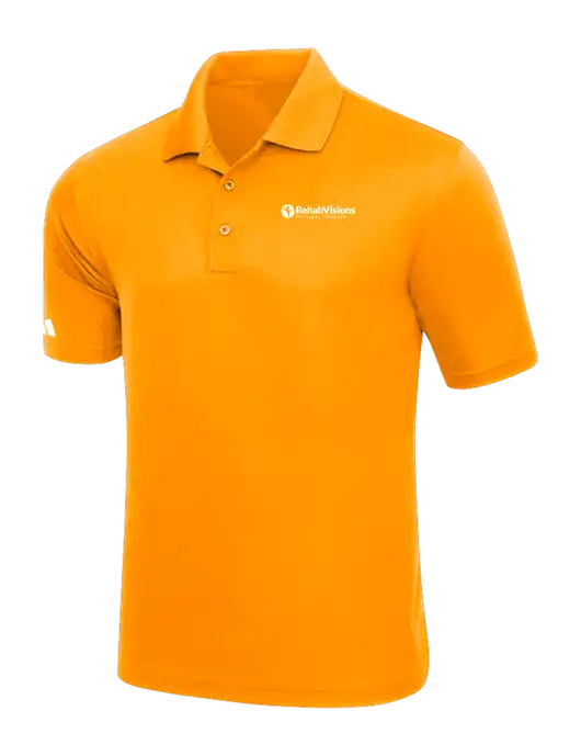 Adidas Bright Orange Basic Sport Polo w/RV Physical Therapy Logo