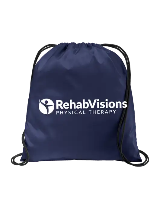 Drawstring  True Navy Cinch Pack w/RV Physical Therapy Logo