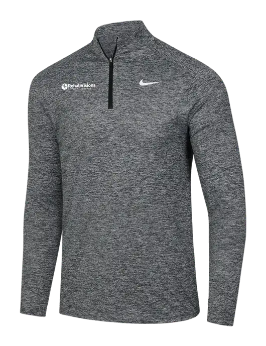 Nike Black Heather Dri-FIT Element 1/2-Zip Pullover w/RV Physical Therapy Logo
