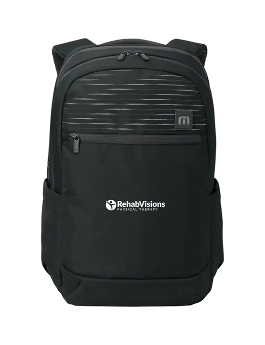 TravisMathew Black Approach Backpack w/RV Physical Therapy Logo