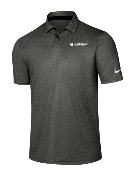 Nike Dark Grey Vapor Dash Polo w/RV Physical Therapy Logo