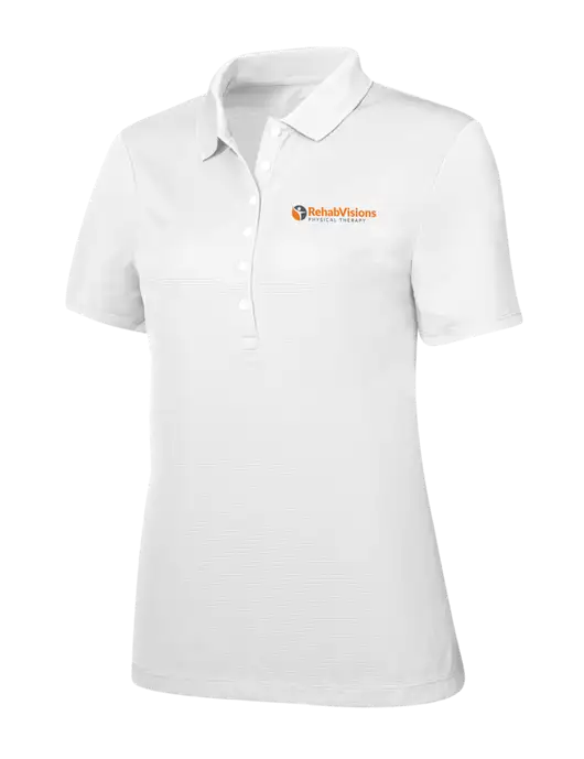 Callaway Womens Ottoman Bright White Polo w/RV Physical Therapy Logo
