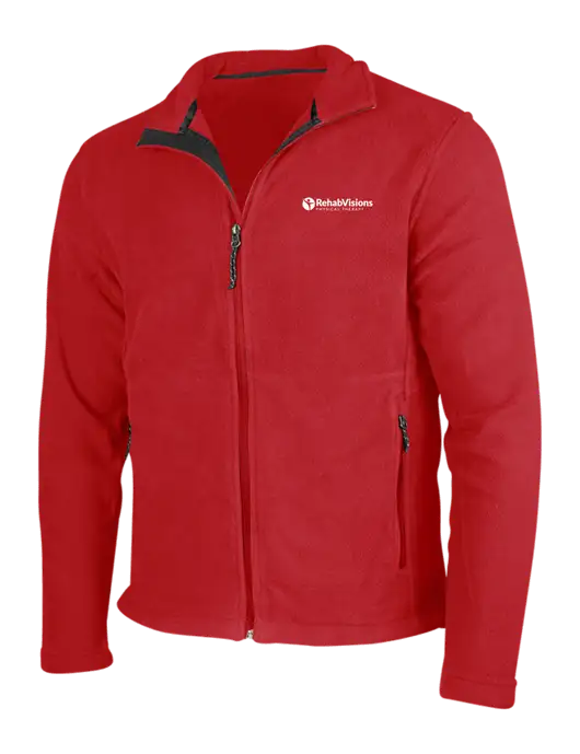 Red Fleece Jacket w/RV Physical Therapy Logo