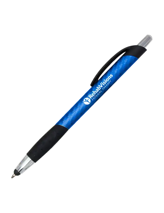 Sunray Blue Stylus Pen - Black Ink w/RV Physical Therapy Logo
