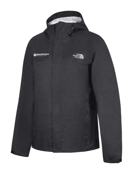 The North Face Dark Grey Heather DryVent Rain Jacket w/RV Physical Therapy Logo
