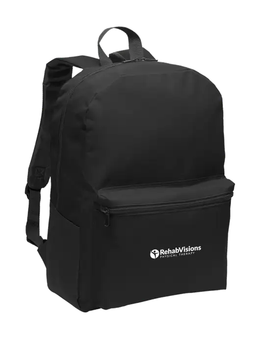 Casual Black Lightweight Laptop Backpack w/RV Physical Therapy Logo