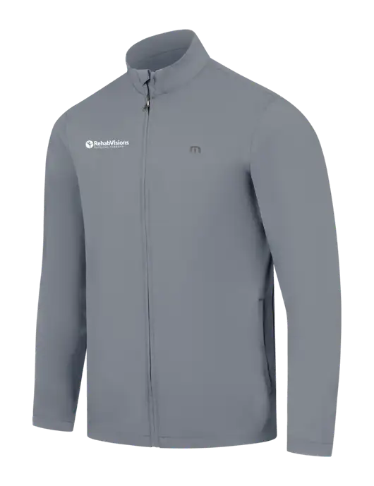 TravisMathew Light Medium Grey Surfside Full-Zip Jacket w/RV Physical Therapy Logo