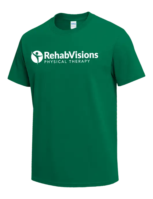 Kelly Green Heavyweight 6.1 oz T-Shirt w/RV Physical Therapy Logo