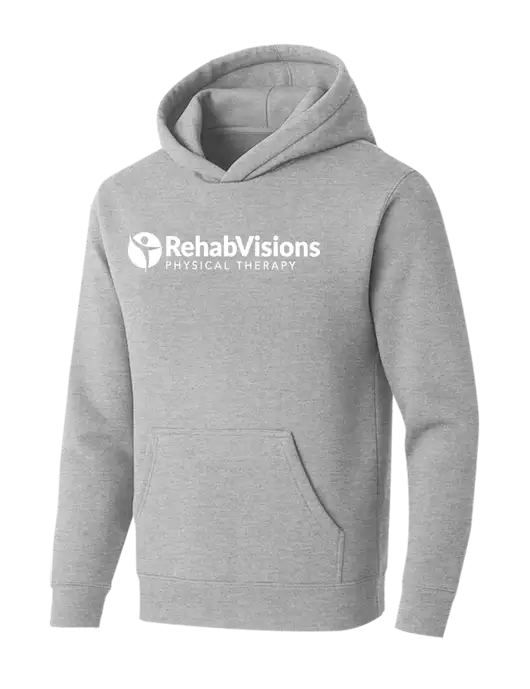 BELLA+CANVAS Light Grey Heather Sponge Fleece Pullover Hoodie w/RV Physical Therapy Logo
